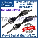 New Front Cv Axles For 1998-2007 Toyota Land Cruiser/lexus LX470 Hd, Lifetime W.. Fixed Price $302.99.