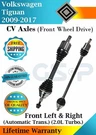 Gsp Oem Front Cv Axles For 2009-2017 Volkswagen Tiguan 2.0L 2WD Automatic Trans.. Fixed Price $289.97.