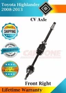 Cardone Oem Front Right Cv Axle For 2008-2013 Toyota Highlander Lifetime Warran.. Fixed Price $188.68.
