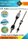 New Oe Front Axles For 2007-2013 Nissan Altima 3.5L Automatic Cvt Trans.. Fixed Price $239.55.