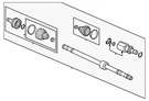 Genuine Honda Axle Assembly 44306-T21-A01. Fixed Price $345.32.