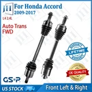 Oe Pair Front Axle Shaft Set For 2009-17 Honda Accord 2.4L Fwd Auto Cvt Trans. Fixed Price $199.88.