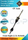Gsp Oem Front Right Cv Axle For 2018-2024 Toyota Avalon/camry Lifetime Warranty. Fixed Price $225.52.