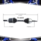 2002-2005 Ford Explorer Mountaineer Aviator Awd Front Left Cv Axle Shaft. Fixed Price $109.00.