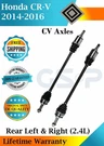 Gsp Oem Rear Cv Axles For 2014-2016 Honda Cr-v 2.4L Lifetime Warranty. Fixed Price $273.99.