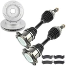 Front Cv Axle & Brake Pads Rotors Set For Chevy Avalanche 1500 5.3L 2002-06. Fixed Price $242.39.