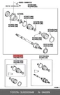 Genuine Oe Boot Kit, Rear Drive Shaft Joint, SU00303648 For Toyota SU003-03648. Fixed Price $67.45.