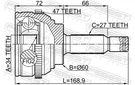 For Febest 2210-MAGA47 Outer Cv Joint 34X60X27. Fixed Price $68.41.