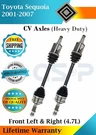 Gsp Oem Front Cv Axles For 2001-2007 Toyota Sequoia 4.7L Hd 9 Yr Warranty. Fixed Price $245.98.