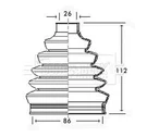 Borg & Beck BCB2350 Drive Shaft Bellow Rear Both Sides Fits Seat Skoda Volvo Vw. Fixed Price $24.75.