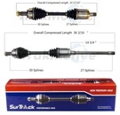 Surtrack Pair Set Of Front Cv Axle Shafts For Bmw E83 X3 2004-2010. Fixed Price $173.95.