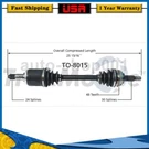 Trakmotive Cv Axle Joint Front Driver Side Left For Toyota Camry 1997. Fixed Price $114.42.