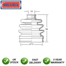 Cv Joint Boot Set Front Outer Borg & Beck Fits Micra Demio Storia. Fixed Price $19.27.