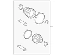 Genuine Toyota Cv Joint Boot Kit (left Right Front) 04428-0W060. Fixed Price $154.71.