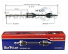 Front Pass Right Cv Axle Shaft Surtrack NI-8205 For Nissan Murano 2003-2007 Fwd. Fixed Price $139.99.