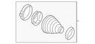 Genuine Front Wheel Half-shaft Tri-pot Boot Kit With Clamps And Rings 95132292. Fixed Price $26.83.
