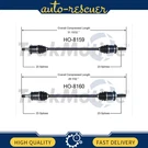 Pair Of Rear Cv Axle Shafts Surtrack Set For Honda Cr-v 2002-2006 4WD. Fixed Price $180.49.