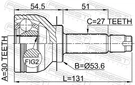 For Febest 0810-B13 Outer Cv Joint 30X53.6X27. Fixed Price $69.76.