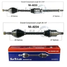 2 Front Cv Axle Shaft Assemblies Surtrack Set For Nissan Altima Rogue Fwd W/ A/t. Fixed Price $194.40.