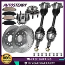 Front Drilled Brake Rotor Pad Cv Axle Wheel Hub Bearing Kit For Chevy Avalanche. Fixed Price $385.96.