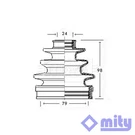 Fits Toyota Carina Celica Corolla RAV4 Camry Cv Joint Boot Set Front Outer Mity. Fixed Price $23.76.