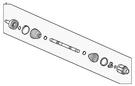 Genuine Acura Axle Assembly 44305-TJB-A51. Fixed Price $372.20.