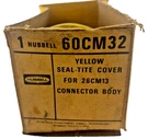 Hubbell 60CM32 Yellow Seal Tite Cover For 26CM13 Connector Body. Fixed Price $10.00.