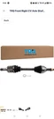 Trq Front Cv Axle Shaft Assembly Passenger Size For 2007-2011 Nissan Altima. Fixed Price $55.00.
