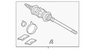 Genuine Toyota Outer Joint Assembly 43470-09610 Qty. Fixed Price $71.69.