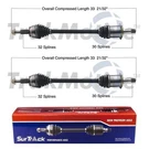 Surtrack Pair Set Of Rear Cv Axle Shafts For Jeep Grand Cherokee 2011-2011. Fixed Price $251.95.
