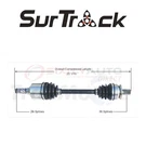 Surtrack MZ-8142 Cv Axle Shaft For Constant Velocity Vh. Fixed Price $108.53.