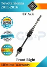 Gsp Oem Front Right Cv Axle For 2011-2016 Toyota Sienna Lifetime Warranty. Fixed Price $182.00.