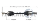 Ford C-max 2013-2016 Front Driver Left Cv Axle Shaft Surtrack FD-8291. Fixed Price $106.12.