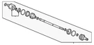 Genuine Honda Axle Assembly 42310-T6Z-A03. Fixed Price $238.68.
