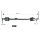 Cv Axle Assembly-pdl Autopart Intl 1700-197506. Fixed Price $63.95.