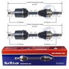 Surtrack Pair Set Of 2 Front Cv Axle Shafts For Toyota 4RUNNER Tacoma 4WD. Fixed Price $174.95.
