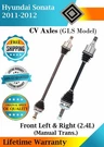 New Oe Front Cv Axles For 2011-2012 Hyundai Sonata 2.4L Manual Transmission. Fixed Price $288.63.
