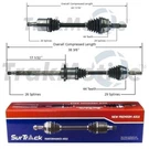 Surtrack Front Cv Axle Shaft Kit For 2004-2006 Nissan Maxima. Fixed Price $160.96.