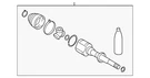Genuine Mitsubishi Cv Joint Kit 3817A141. Fixed Price $637.52.