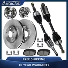 Front Cv Axle Wheel Hub Bearing Brake Rotor Pad Kit For 2010 - 17 Chevy Equinox. Fixed Price $297.97.