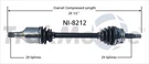 Trakmotive NI-8212 New Cv Axle. Fixed Price $84.00.