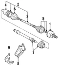 Genuine Ford Cv Axle Shaft Carrier Bearing Bracket F8RZ-3K305-AA. Fixed Price $51.45.