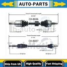 Trakmotive Fits Dodge Caravan 2X Cv Axle Shaft Front Left Right. Fixed Price $239.44.
