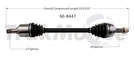 Front Driver Left Cv Axle Shaft Surtrack NI-8447 For Nissan Leaf 2013-2016. Fixed Price $111.46.