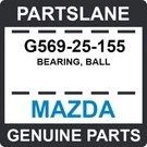 G569-25-155 Mazda Oem Genuine Bearing, Ball. Fixed Price $41.37.