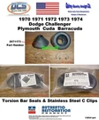 1970 72 74 Cuda Challenger Torsion Bar Boots Seals & Clips 2071173 Usa. Fixed Price $31.49.