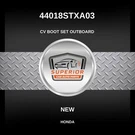 Genuine 2009-2014 Honda Ridgeline Cv Boot Set Outboard 44018STXA03. Fixed Price $79.99.